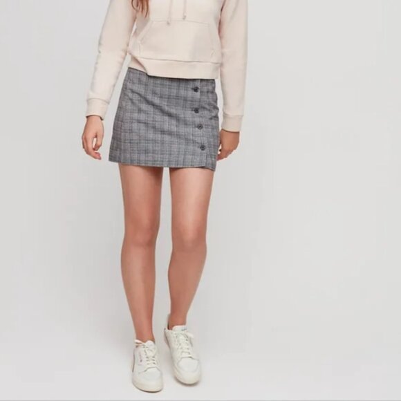 SUNDAY BEST | Aritzia Plaid Button-up Skirt | Sz. 8 - Picture 1 of 9